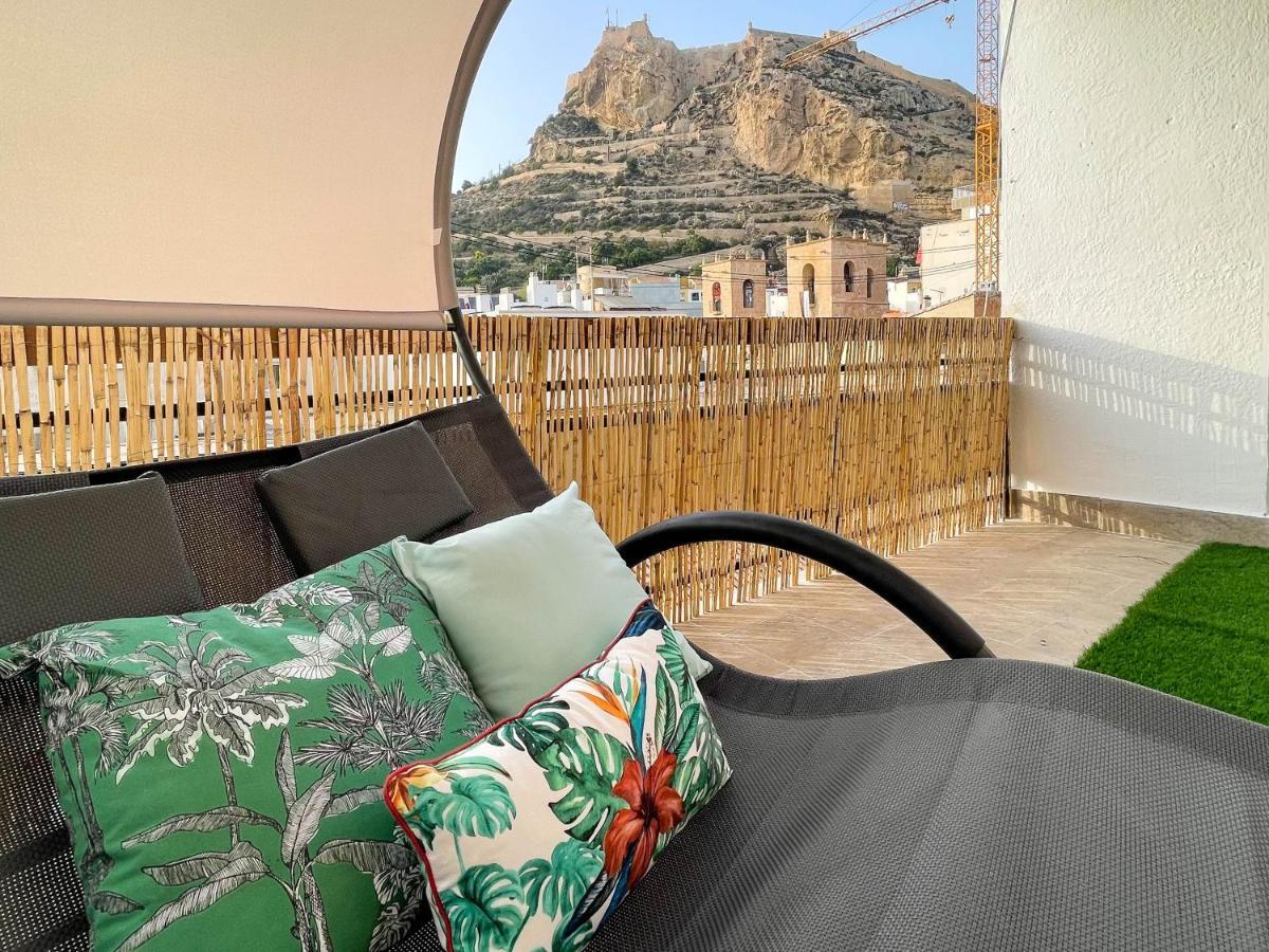 La Terraza. Vistas Al Castillo A 1 Min. De La Playa Alicante Exteriér fotografie